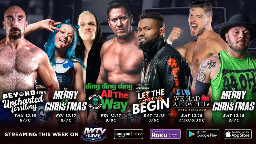 Streaming live this week on IWTV - Beyond, H2O, Freelance, PWX, AIW