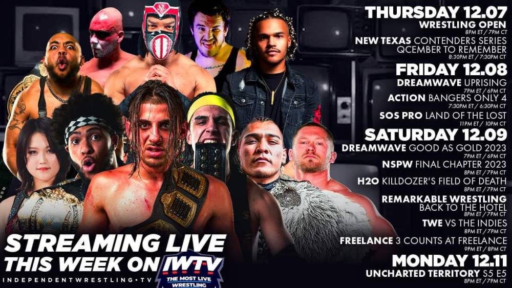 LIVE this week on IWTV - Dreamwave doubleheader, ACTION, H2O, Freelance & more!