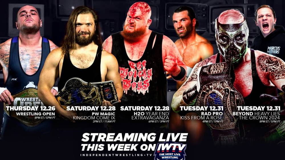 LIVE This Week On IWTV - Wrestling Open, H2O, Beyond & more!