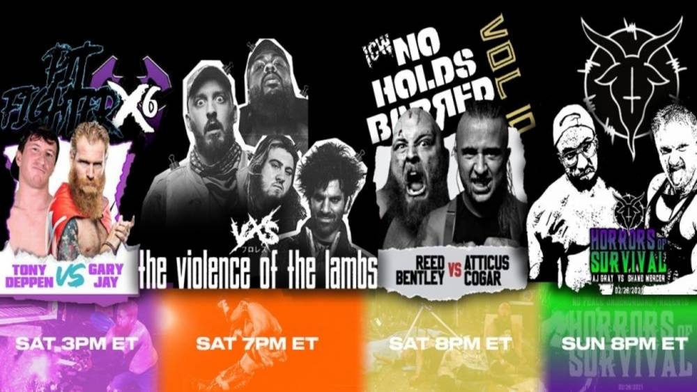 FOUR STREAM WEEKEND ON IWTV: ICW No Holds Barred, VxS, No Peace Underground
