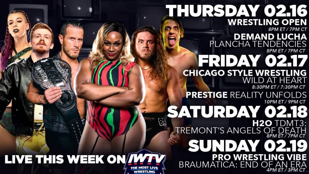 This week on IWTV: H2O, Prestige, VIBE, Demand Lucha & more!