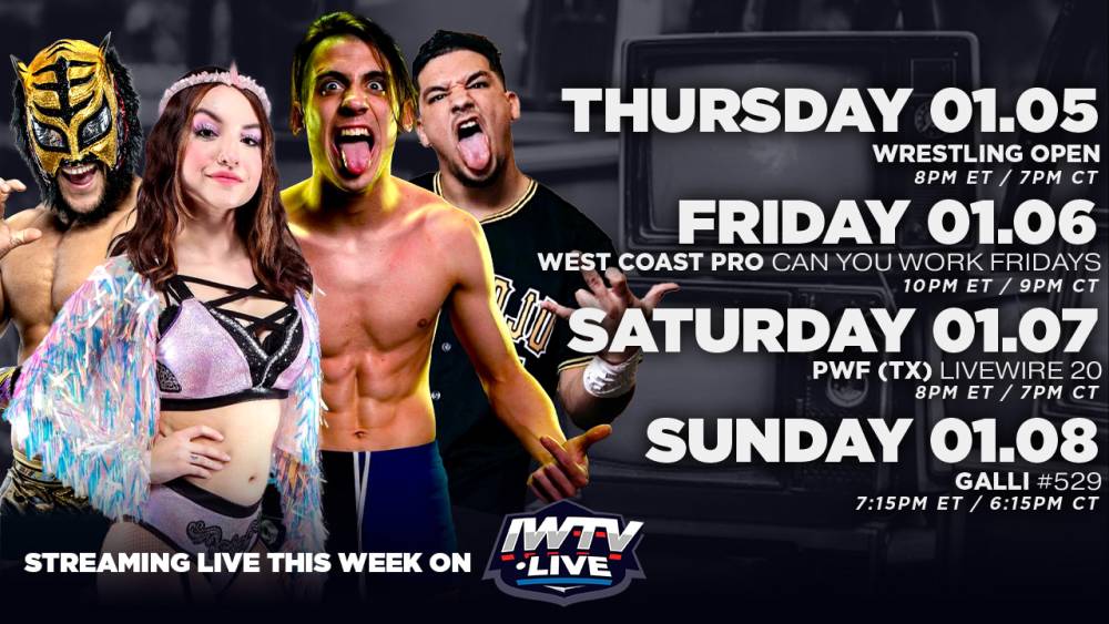 Live This Week On IWTV: West Coast Pro, Wrestling Open and more!