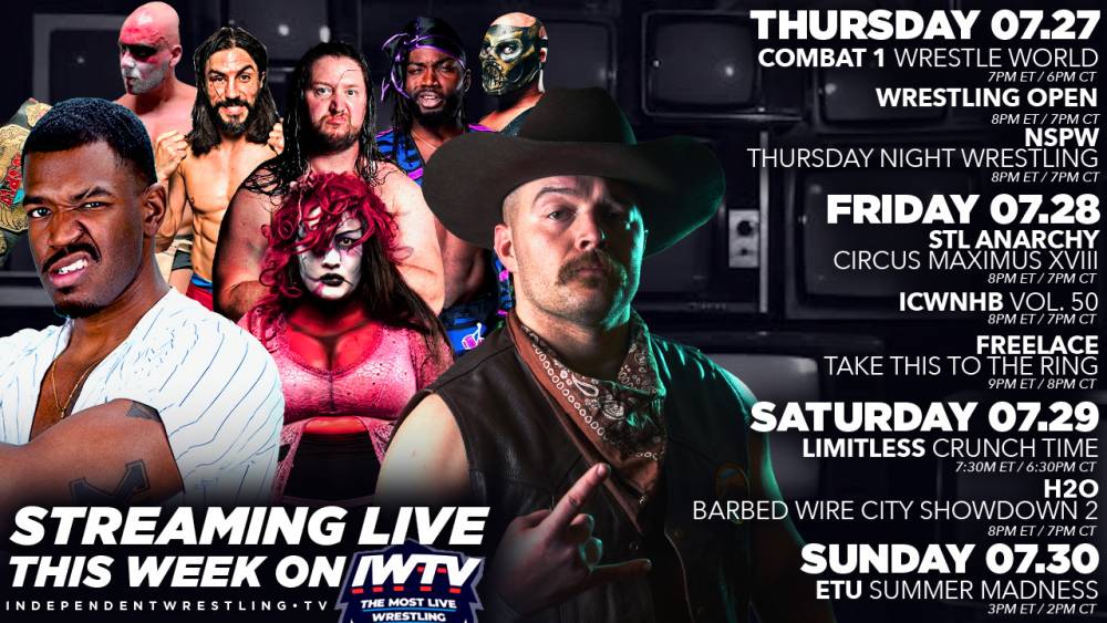 LIVE this Week on IWTV: ICW NHB 50, Circus Maximus, H2O, Limitless & more!