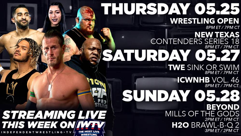 LIVE This Week On IWTV - ICW No Holds Barred, H2O & more!