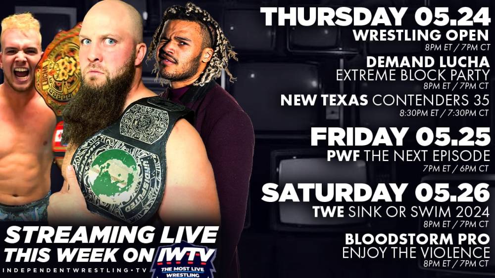 LIVE This Week On IWTV - Wrestling Open, Demand Lucha, TWE & more!