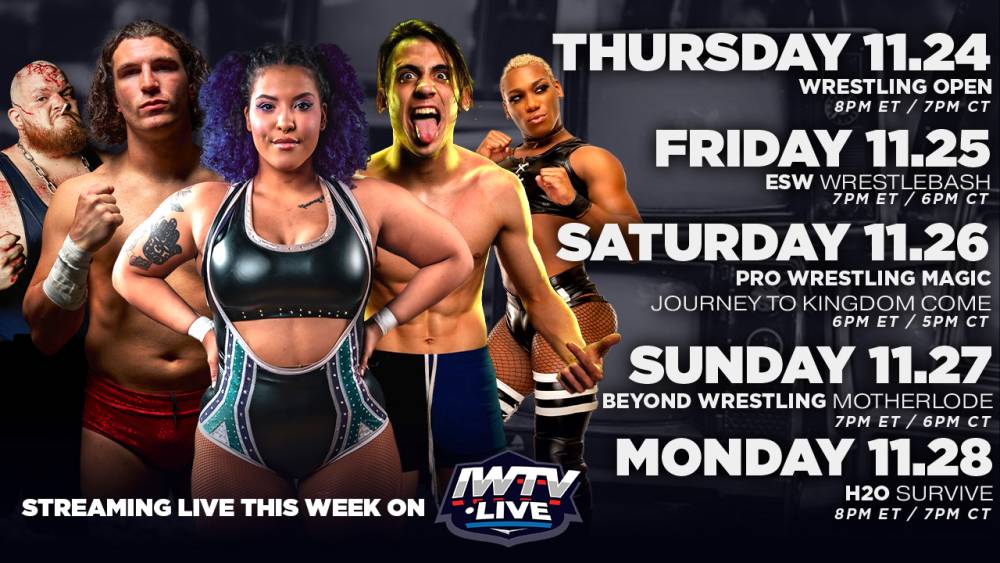 Thanksgiving Weekend On IWTV: Wrestling Open, Beyond, H2O and more!