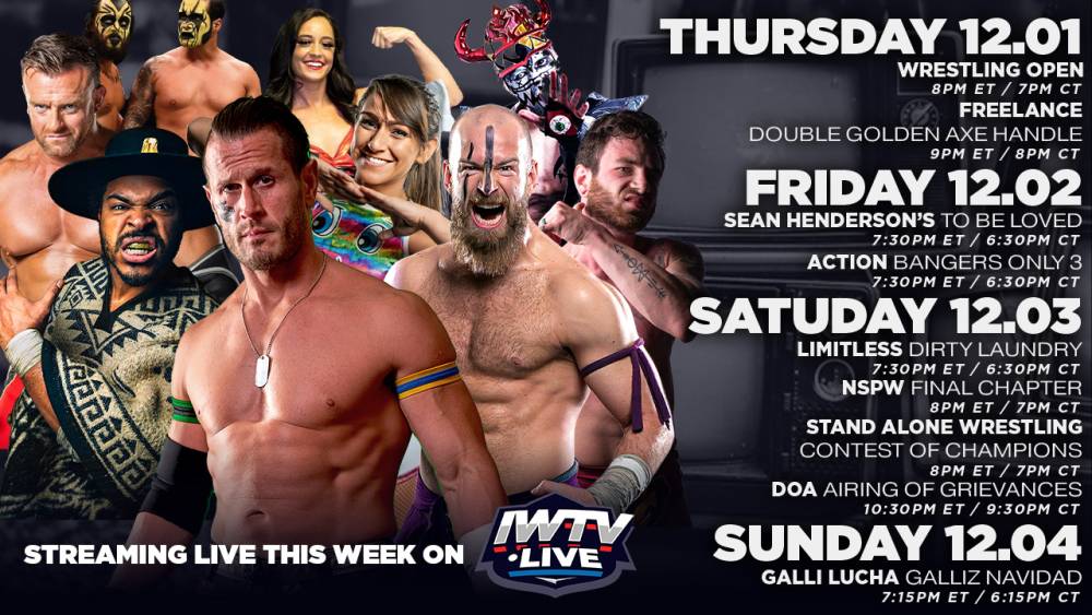 LIVE this week on IWTV: Wrestling Open, Limitless, ACTION and more!