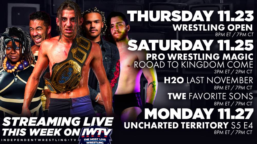 Live This Week On IWTV - H2O, TWE, Wrestling Open & more!