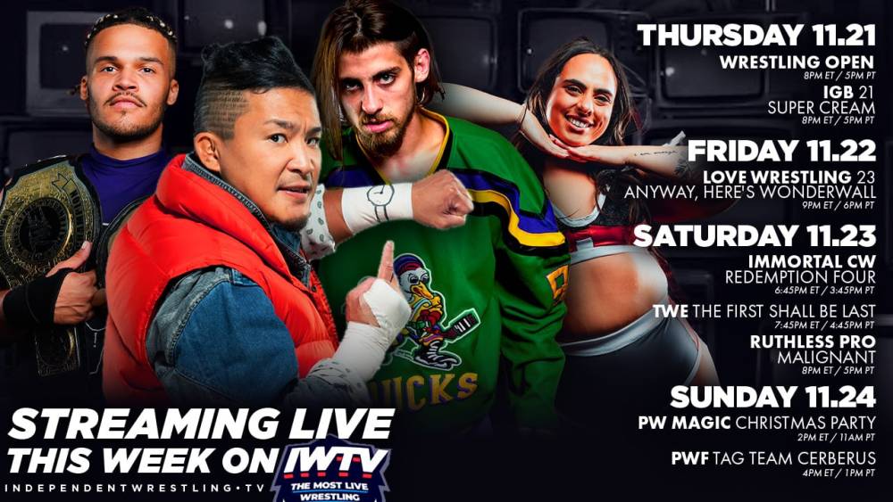 LIVE This Week On IWTV - Wrestling Open, Ruthless Pro, PWF & more