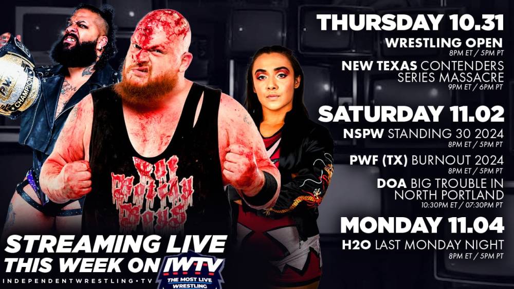 LIVE This Week On IWTV - Wrestling Open, Texas Contenders Series, DOA & more