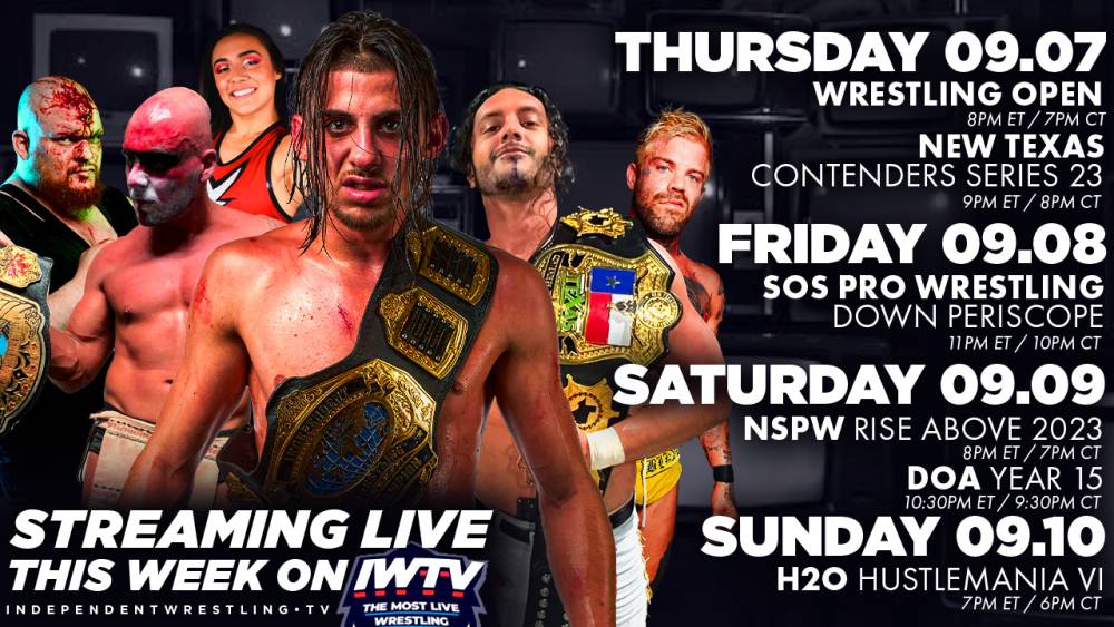 LIVE this week on IWTV - H2O Hustlemania, DOA Anniversary show & more!