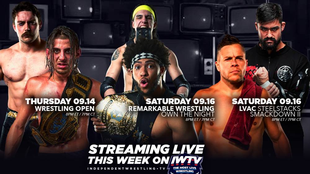 LIVE this Week on IWTV - Wrestling Open, LVAC & Remarkable Wrestling