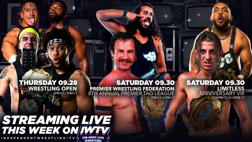 LIVE this WEEK on IWTV: Limitless, Wrestling Open, PWF