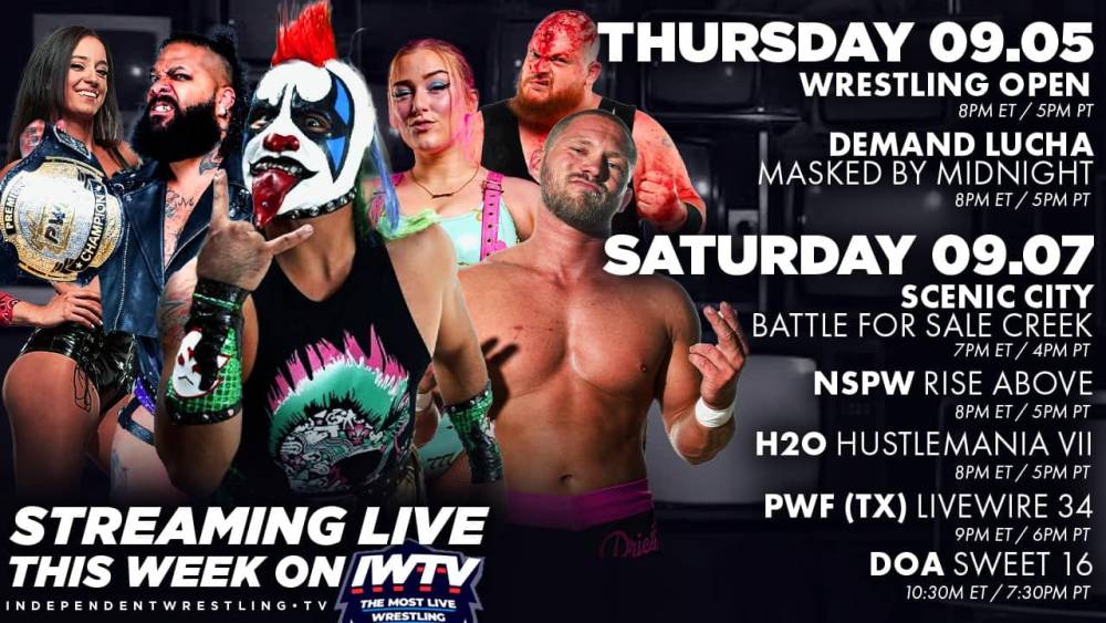 LIVE This Week On IWTV - H2O, DOA, Demand Lucha & more